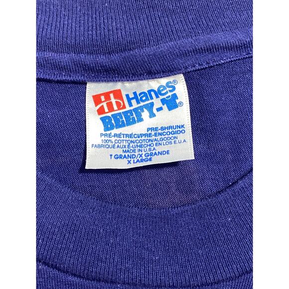 Vintage Hooters University T-Shirt Size XL Blue Single Stitch Irving Campus - Picture 8 of 9